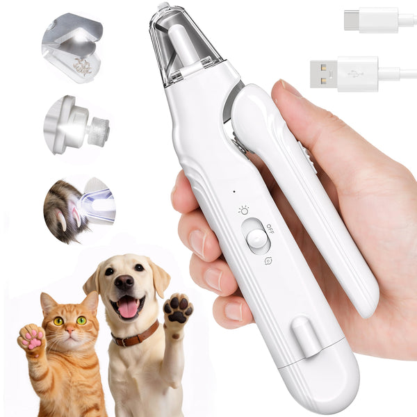 Cortaúñas y Limadora Eléctrica 2 en 1 para Perros y Gatos