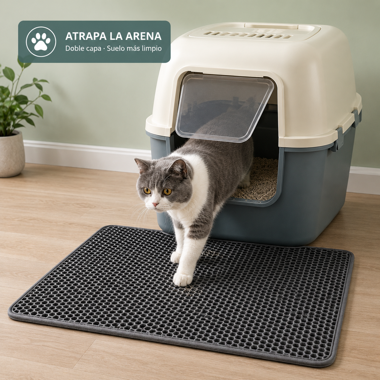 Alfombrilla Atrapa Arena para Gatos