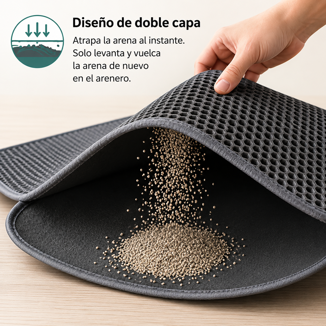 Alfombrilla Atrapa Arena para Gatos