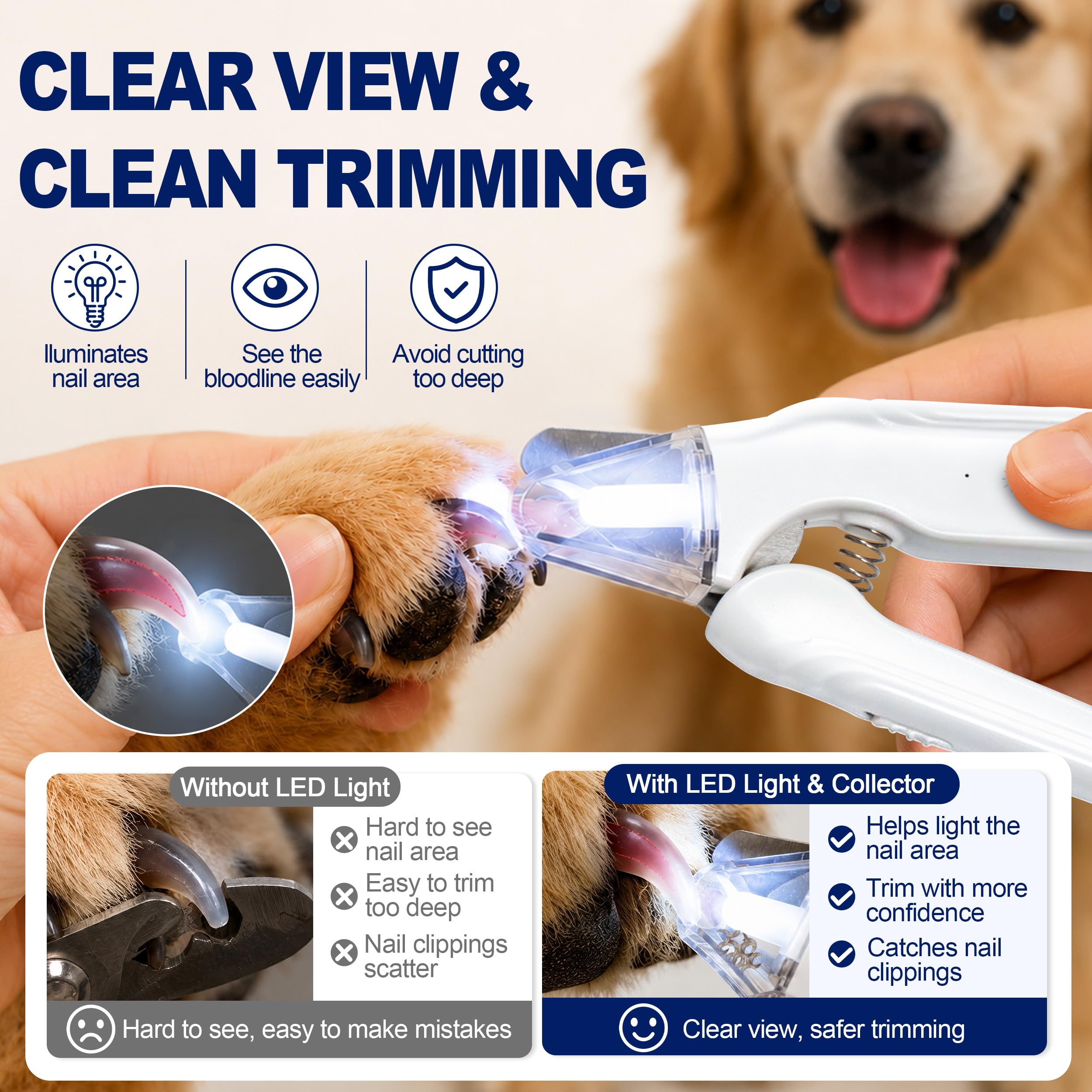 Cortaúñas y limadora eléctrica 2 en 1 para perros y gatos — vista 4