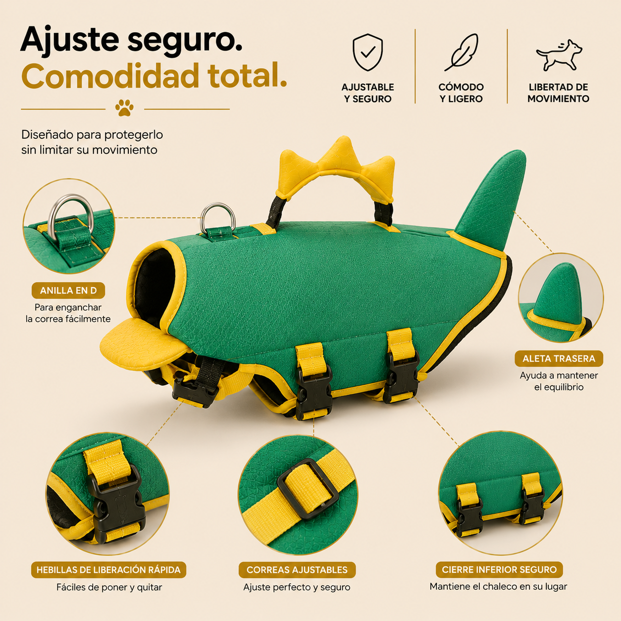 Chaleco Salvavida para Perros